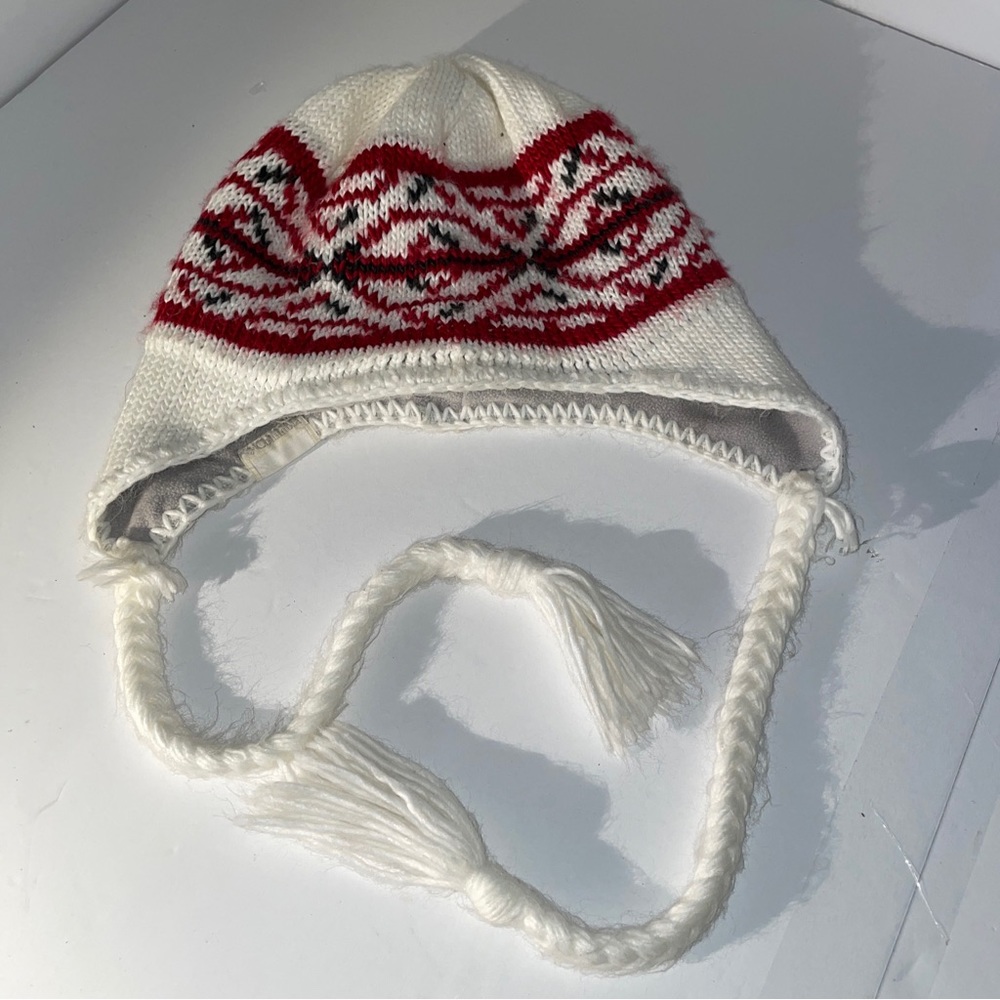 Columbia Convert Women Flap Cap Snow Beanie One Size White Red Black